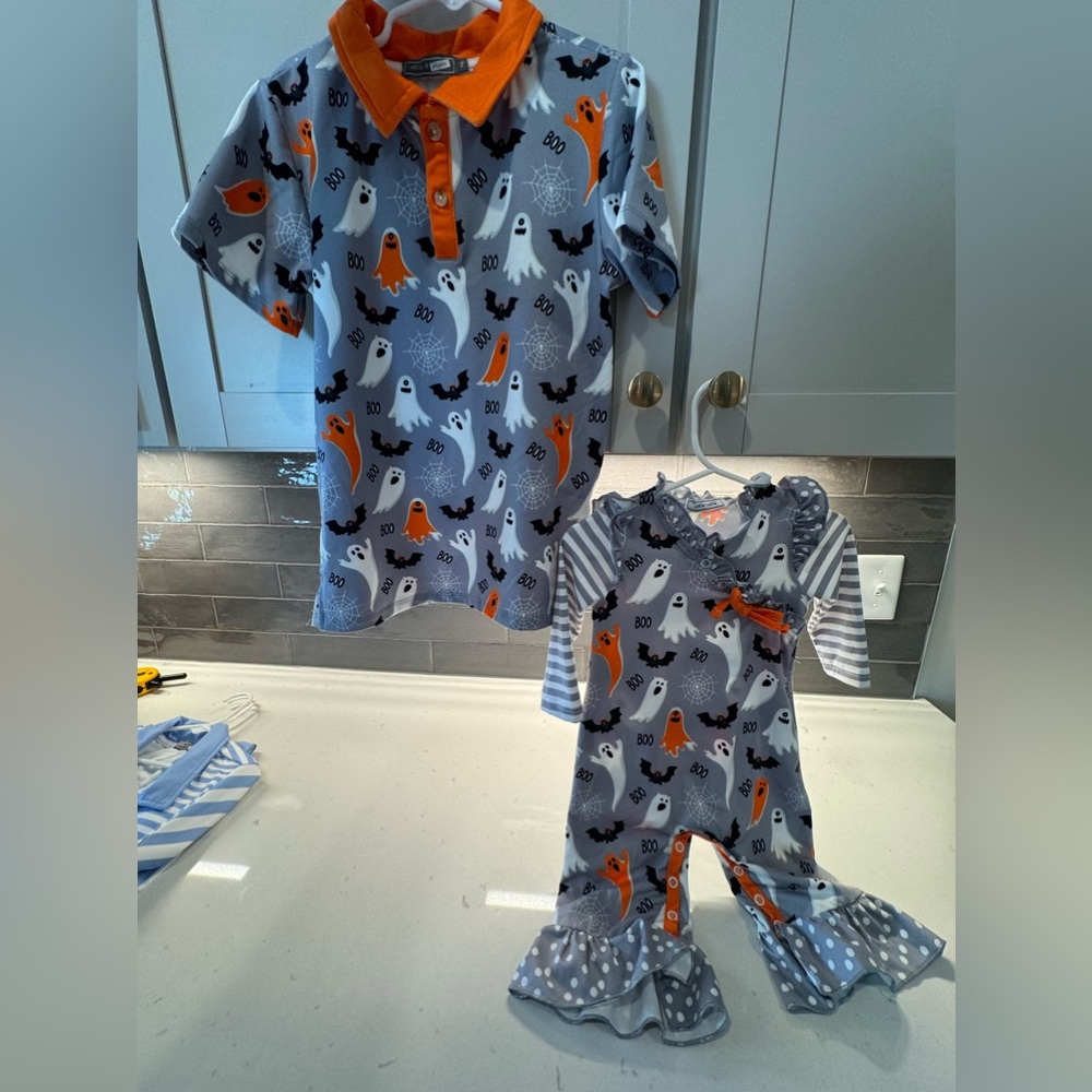 Halloween POLO SHIRT Sibling Matching